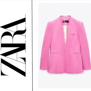 Zara Pink Blazer - Size: XS